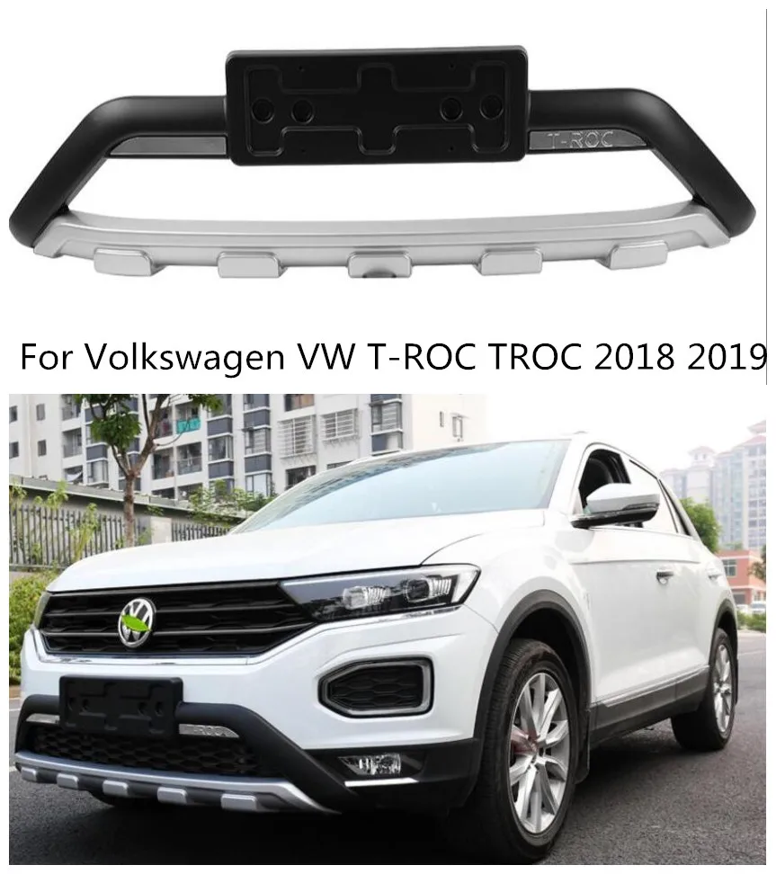 ABS Front + Rear car Bumper Protector Guard Skid Plate Fit For Volkswagen T-ROC TROC 2018 2019 BY EMS | Автомобили и мотоциклы