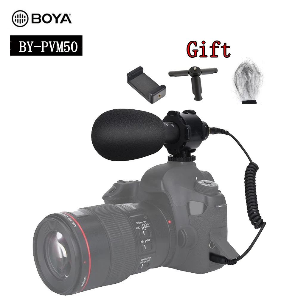 BY-PVM50 микрофон для профессионального интервью 3 5 мм стерео конденсатор DV DSLR