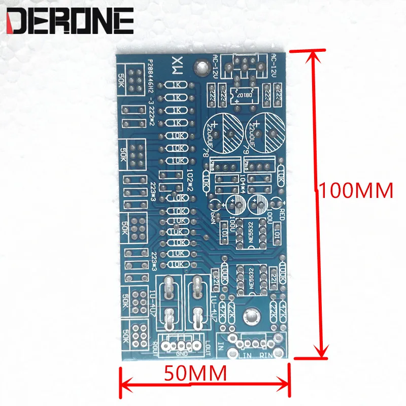 AC двойной 12 v-18 v NE5532 предусилитель PCB для Audiophile DIY
