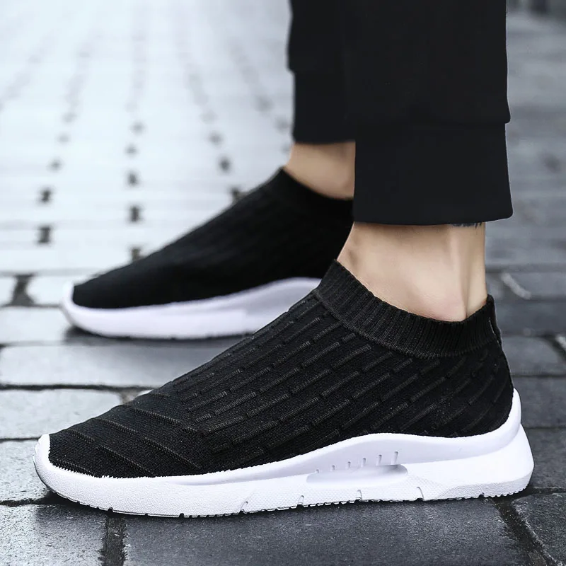 2019 Men Shoes Beathable Air Mesh Men's Casual Slip on Summer Sock Boat Masculino Adulto Home Comfortable Loafers | Мужская обувь