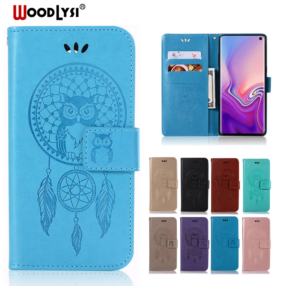 Роскошный кожаный чехол бумажник для телефона Samsung Galaxy S10 Plus книжка Lite с объемным