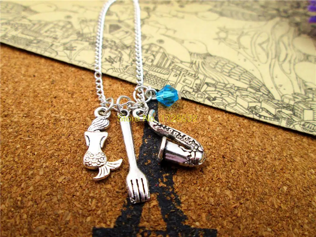 12 шт./лот модное маленькое ожерелье с русалкой. Ожерелье Ариэль. Часть вашего