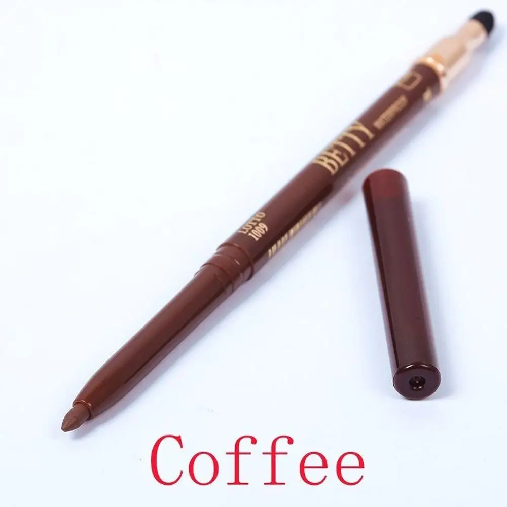 coffee Горячая 2 в 1 Подводка для глаз тени для век Ручка Губка водостойкая Стойкая подводка для глаз карандаш тени для век подводка Макияж Ручка инструменты - Цвет: coffee