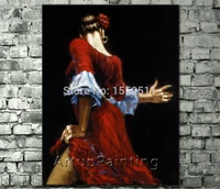 spanish flamenco dancer painting latina woman oil painting on canvas hight quality hand painted painting latina 04