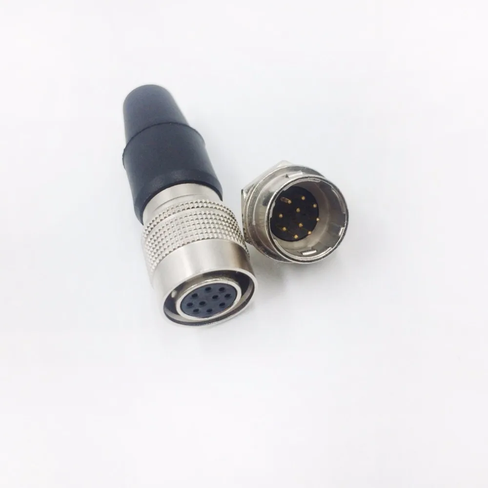 Hirose металлический круговой разъем 10 pin гнездо HR 10A-10P-10S и 10A-10R-10P штекер для красной