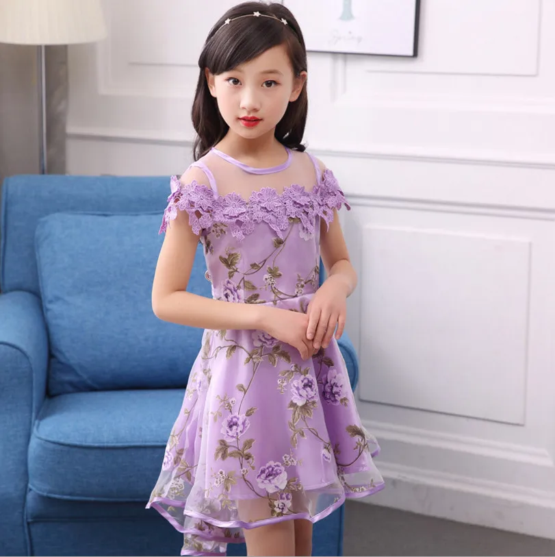 Девушка Лето Стекло yarndress костюм свадебные Махаон платье Выступления вечерние платье для девочек детское платье принцессы с цветочным рисунком Платья для женщин