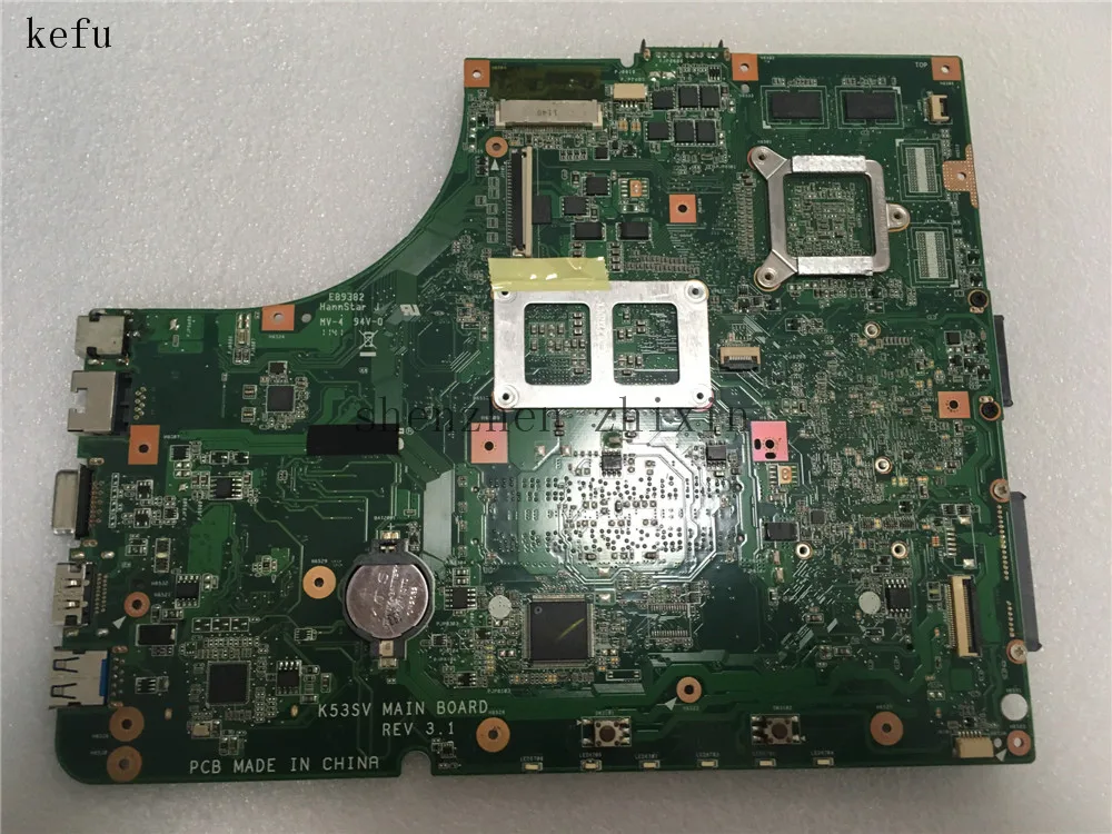 Для ASUS K53SV A53S K53SC K53SJ Материнская плата ноутбука DDR3 PGA989 REV2.1 3 0 1 HM65 GT520M 1G Тесты
