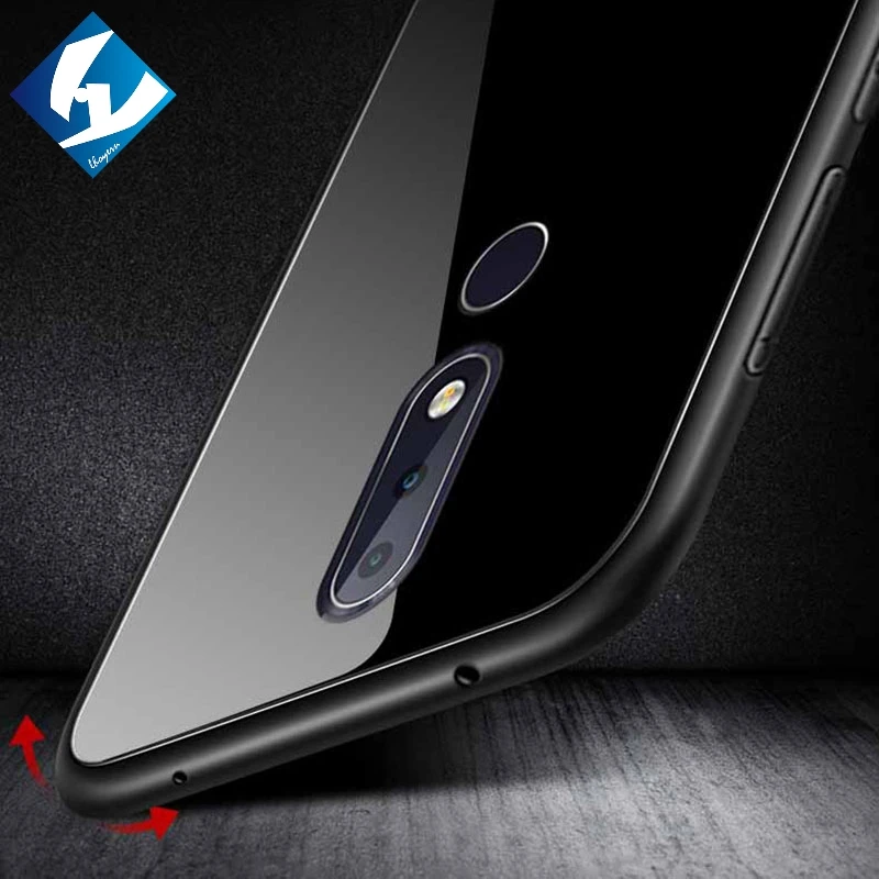 Чехол для телефона с закаленным стеклом Nokia 6 1 плюс (Nokia X6) 7 роскошный защитный