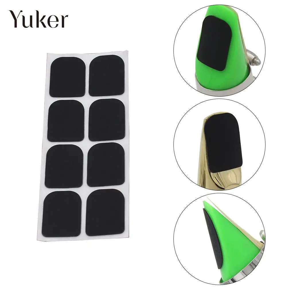 8Pcs 0.3 mm Clarinet Soprano Saxophone Sax Mouthpiece Patches Pad Cushions Black | Спорт и развлечения