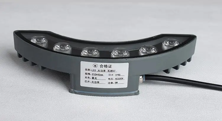 Лидер продаж светодиодная гофрированная лампа для плитки 6 Вт полумесяц свет