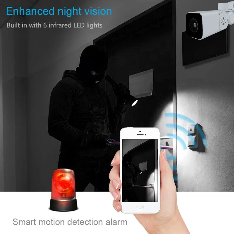 1080 P 2MP PTZ IP камера WiFi пуля наружная беспроводная водонепроницаемая с Wi-Fi CCTV