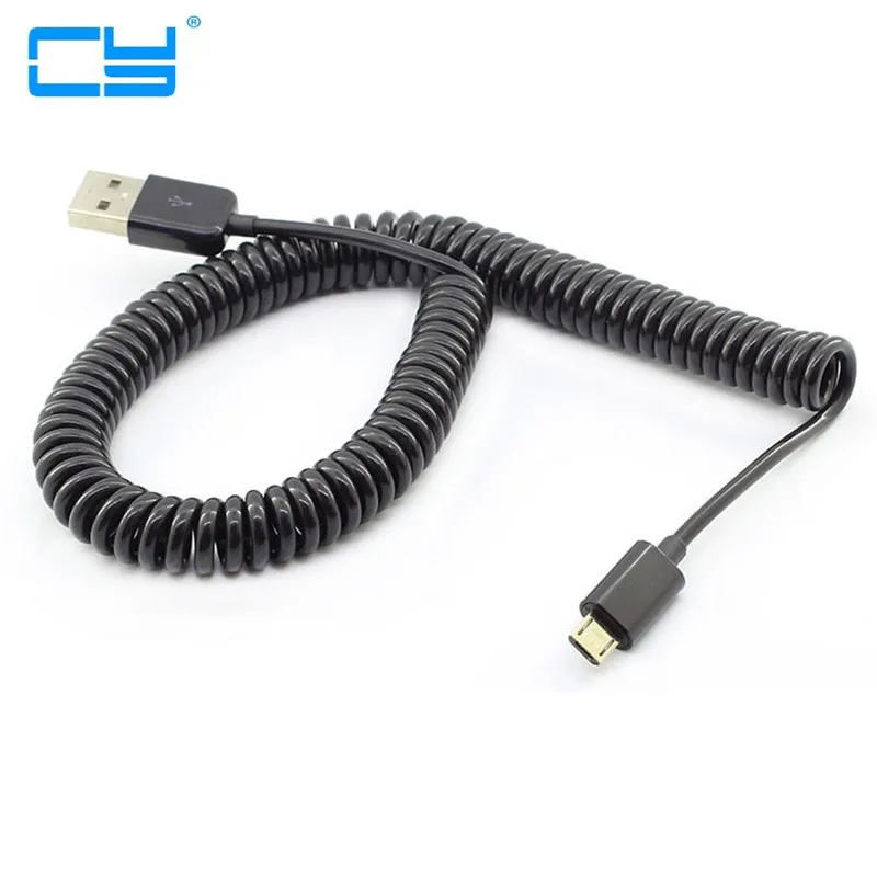 8 футов 2 5 м Выдвижной usb-кабель micro usb спиральный кабель USB2.0 для пружинный зарядный