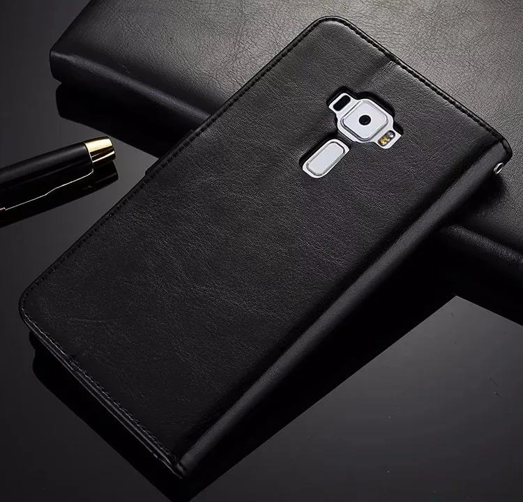 Ретро чехол из натуральной кожи на подставке с застежкой кошелек для Asus Zenfone 2 ZE551ML Capa Case для Asus Zenfone 3 ZE520KL/ZE552K 3 Max ZC520T