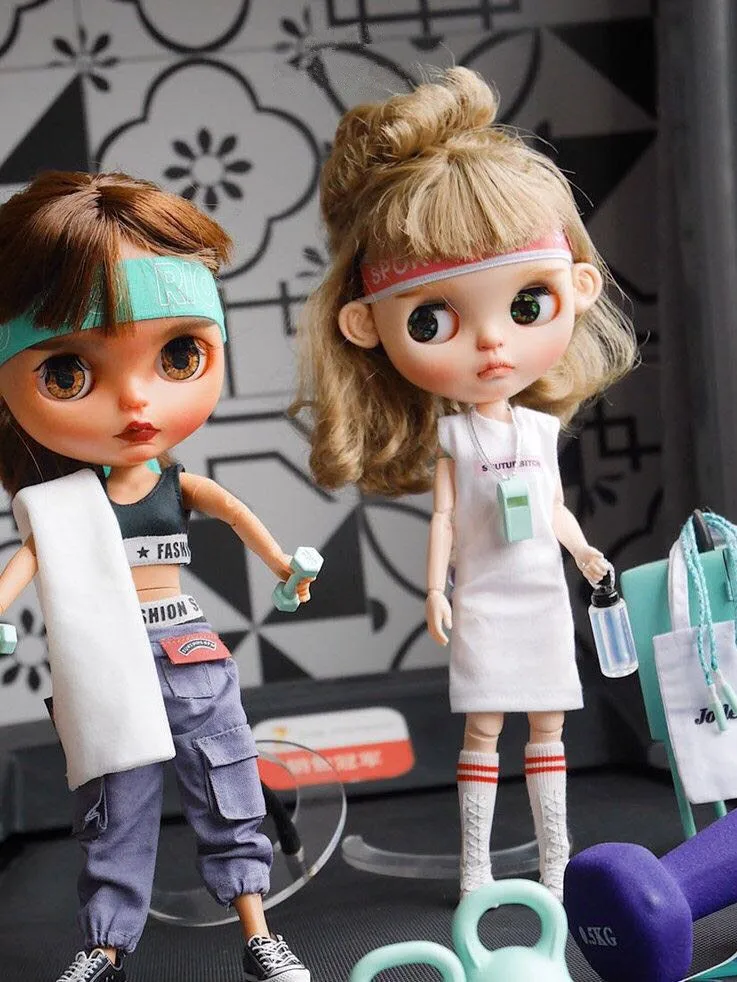 Новая 1/6 кукла [джинсовое пальто] Кукла длинная футболка куртка (для blyth azone Pullip BJD