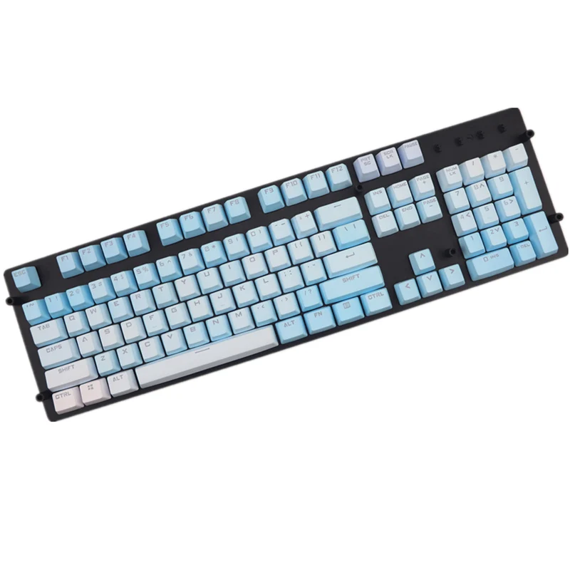 Rainbow Backlit keycap pbt cherry MX Keycaps For mechanical keyboard104 key OEM Profile - Цвет: Gradient blue