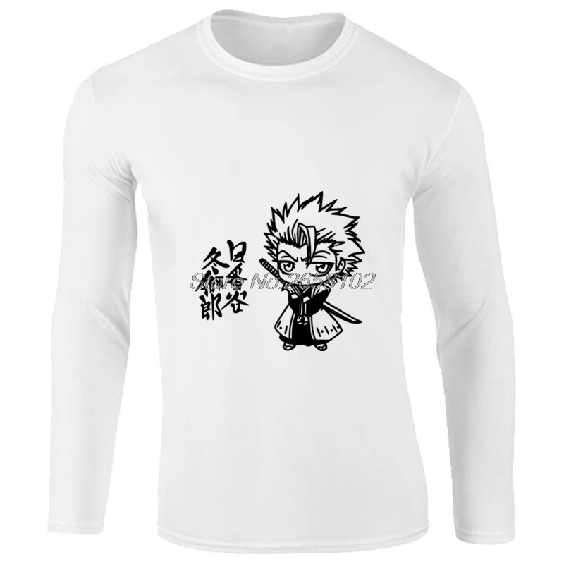 Футболка отбеливающая Hitsugaya Toushirou с аниме принтом Мужская хлопковая футболка