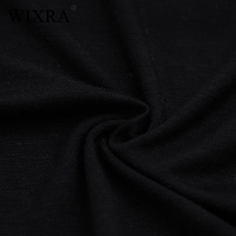 Wixra 2018 Новая летняя футболка Женская высокая хлопковая модная красная с принтом