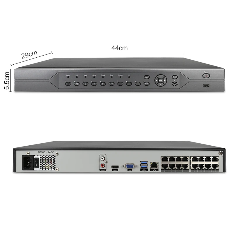 H.265 16CH 2MP 5MP POE NVR CCTV Security System 16PCS IR Outdoor 1080P Audio Record IP Camera P2P Video Surveillance Kit 4TB on.H.265 16-канальная система безопасности CCTV POE NVR 2МП 5МП 16PCS IR наружная IP-камера 1080P с записью аудио, комплект видеон
