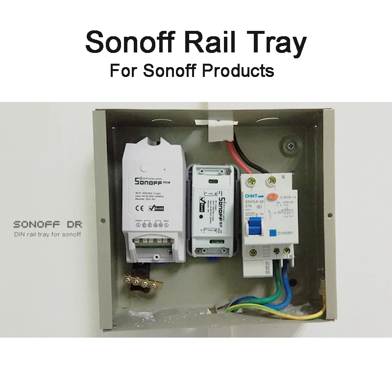 5 шт. регулируемое крепление Sonoff DR DIN Rail чехол держатель для Basic/ RF/ Dual/ Pow/ TH16 /