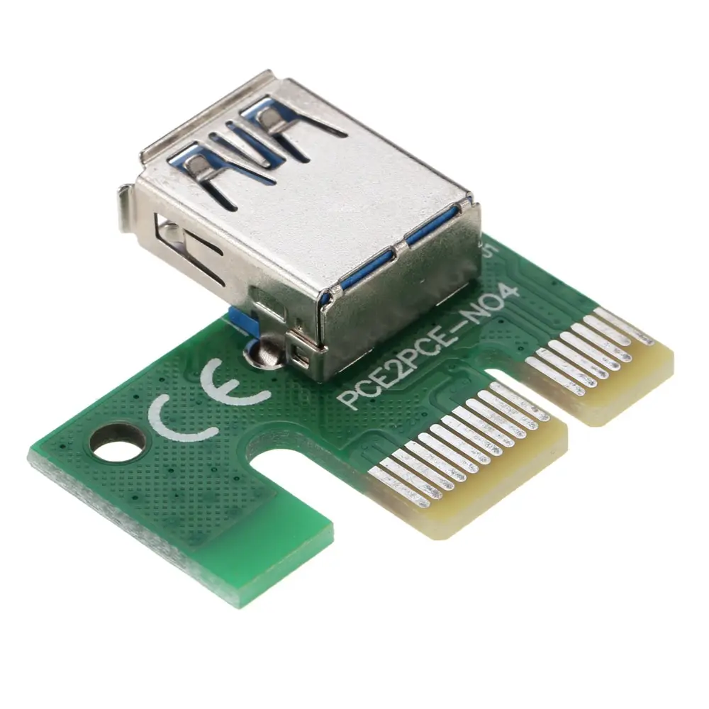 Плата расширения PCI E Express 1x до 16x USB 3 0 адаптер с кабелем питания SATA кабель для