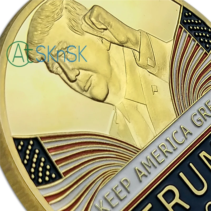Wholesale commemorative medal Keep America Great Seal the President of United States presidential Trump 2020 gold coins gifts | Дом и сад
