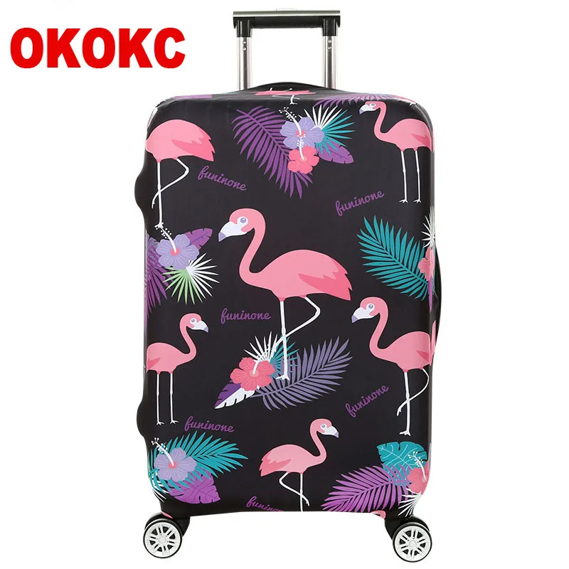 

OKOKC Фламинго чемодан защитный чехол для багажа 18-32 дюймов тележка эластичный чехол от пыли Чехлы для багажника, аксессуары для путешествий