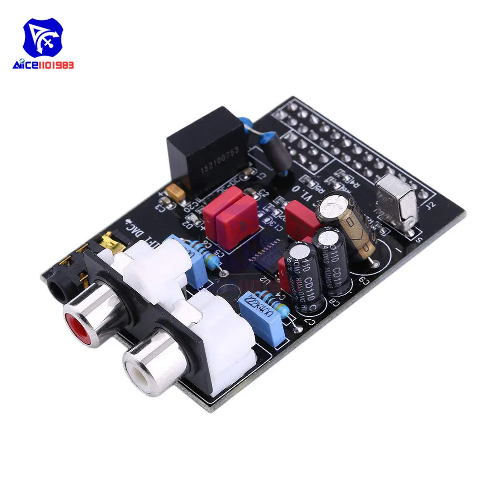 HIFI DAC аудио модуль звуковой карты PCM5102 I2S интерфейс 384 кГц Светодиодный индикатор