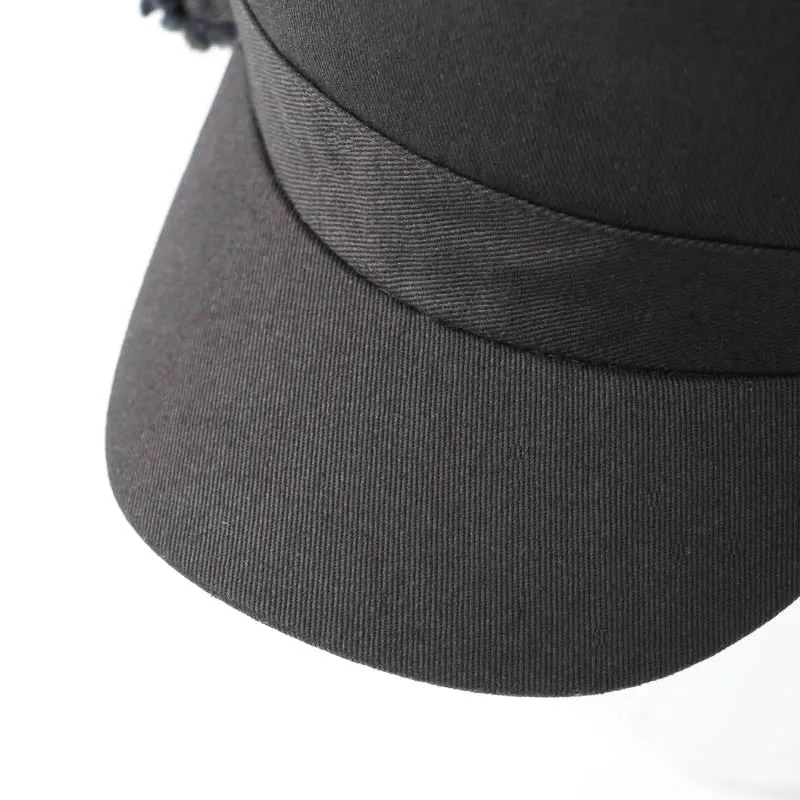 Free shipping High Quality Casual Bomber Hat Man Flats caps earflap filling cotton polyester sherpa warm autumn & winter classic