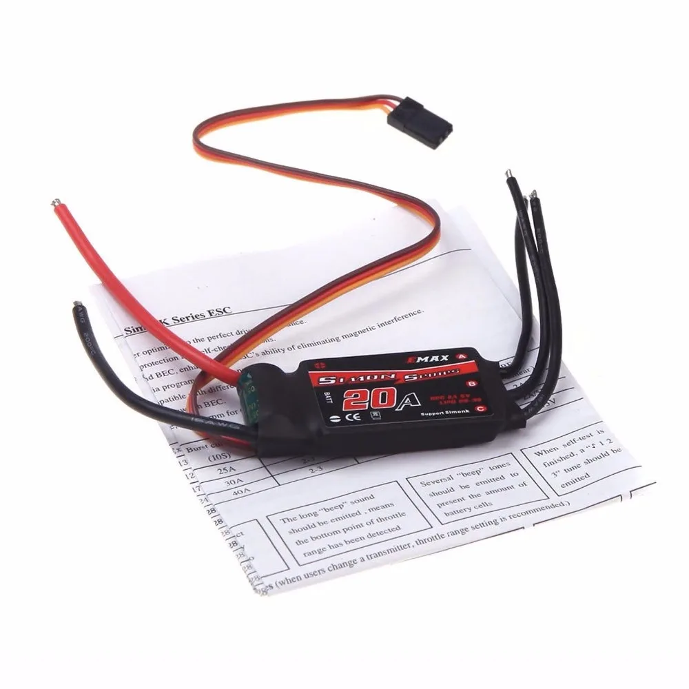 Контроллер скорости Emax SimonK 20A ESC EBC 5 в 2 а для квадрокоптера ZMR250 QAV250 QAV210 | Игрушки и