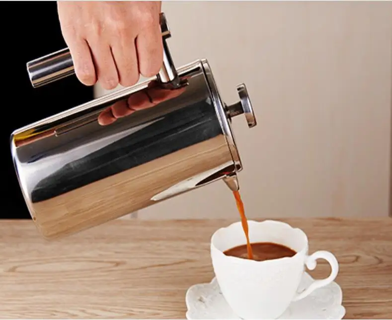 Кофемашина с фильтром 350 мл нержавеющая сталь|press tea|press machinepress coffee maker |