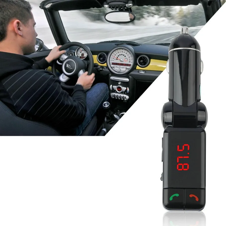 Автомобильный MP3 Bluetooth плеер FM передатчик беспроводной FM модулятор Автомобильный комплект Громкая связь аудио MP3 автомобильное Usb зарядное устройство для iPhone и Android