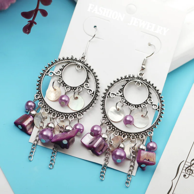 Женские Висячие серьги ZOSHI большие серебряные геометрические висячие в форме