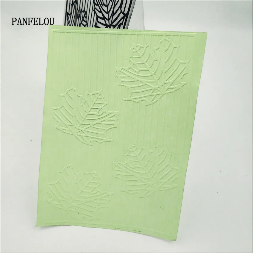 PANFELOU Line это кленовый лист папки для тиснения пластика скрапбукинга DIY шаблон
