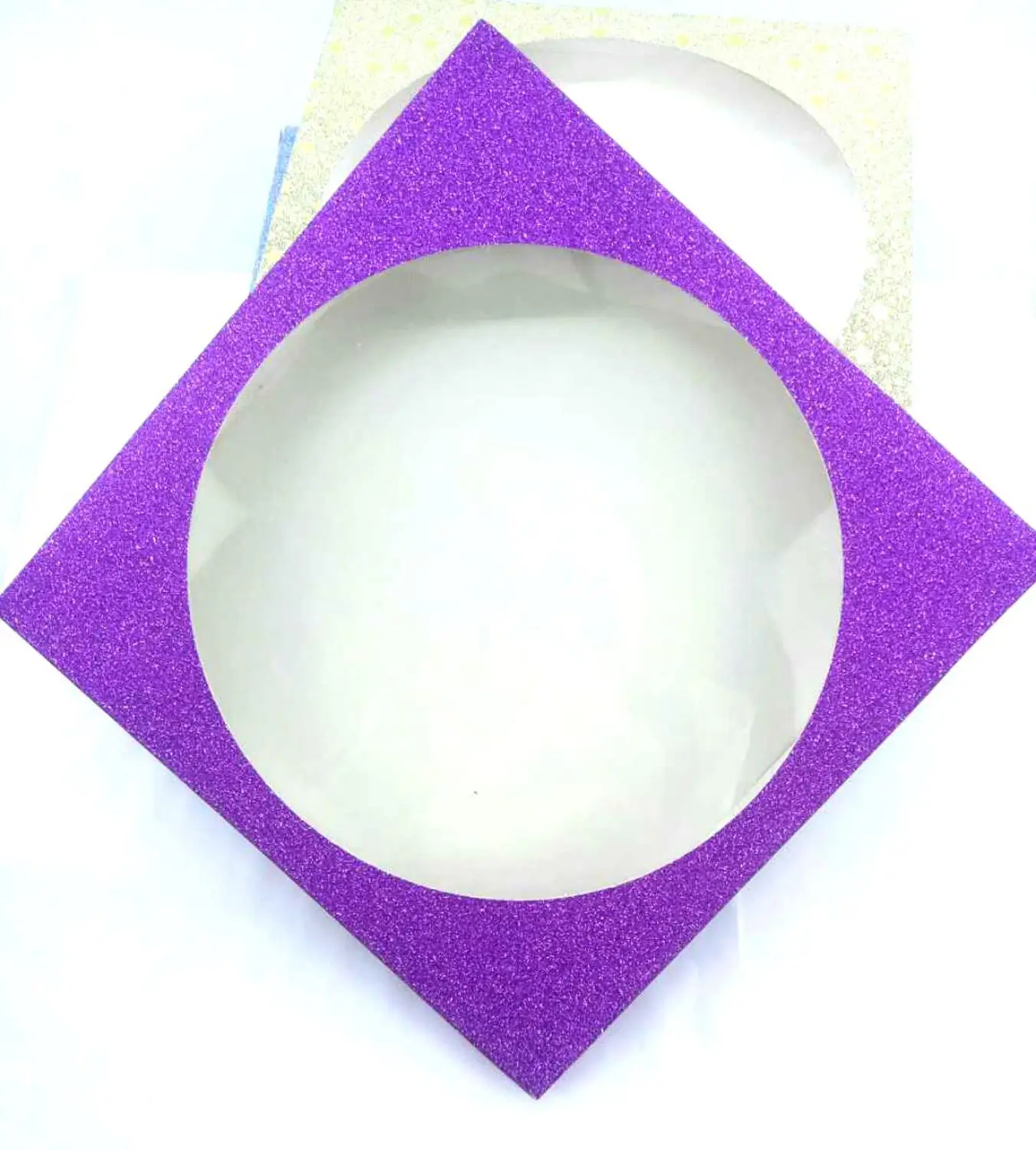 purple 5 шт./лот квадратная упаковочная коробка для 7 пар ресниц пустые ресницы бумажная посылка коробка разноцветные ресницы DIY сияющая упаковочная коробка - Цвет: purple