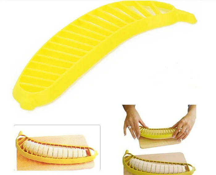 

1000pcs/lot plastic banana slicer, easy and convenient and practical kitchen tool