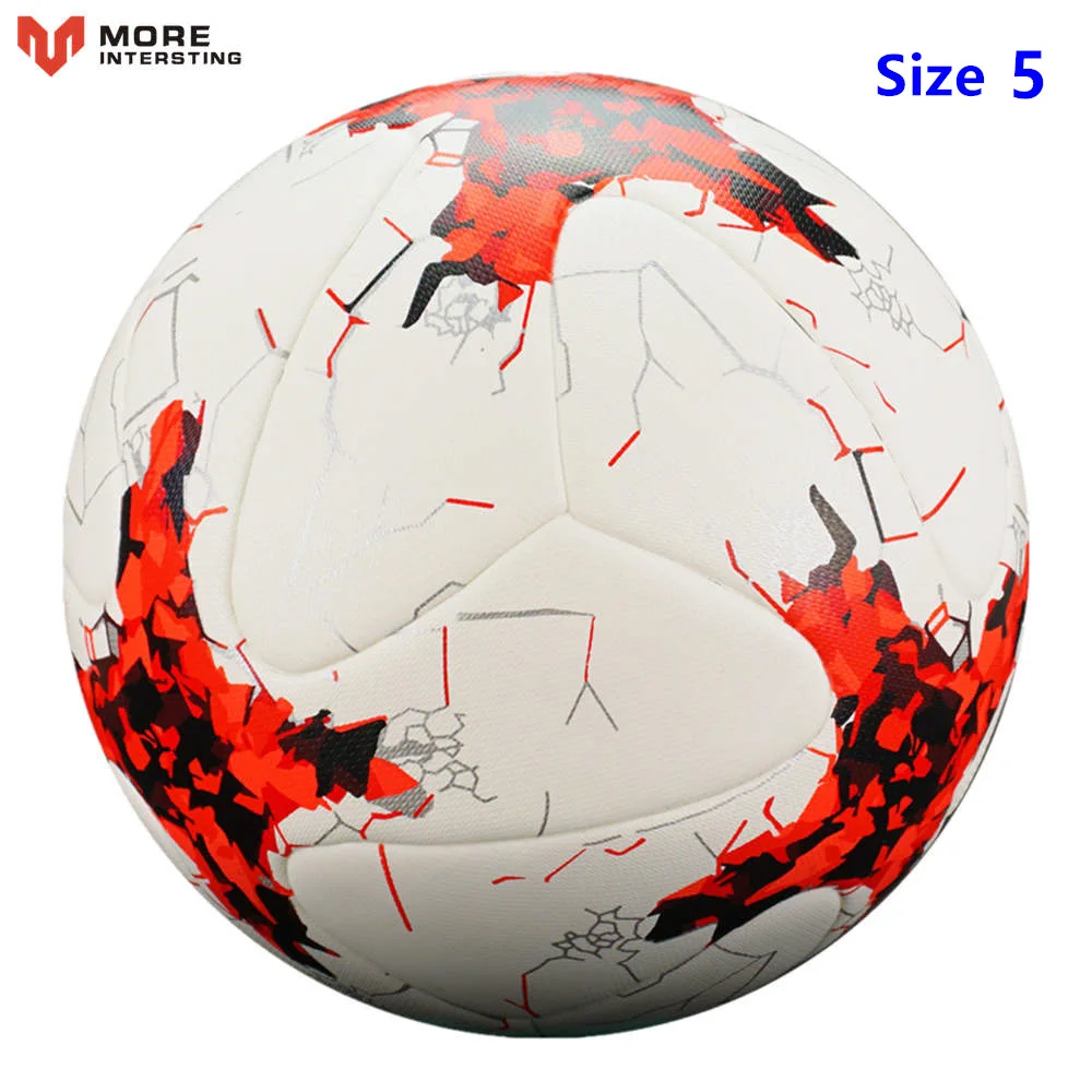 R-Red White size 5 Новинка года++ Премьер PU Футбол официальный мяч Размеры 5 Футбол цель мяч Лиги Спорт на открытом воздухе тренировочные мячи Futbol voetbal бола - Цвет: R-Red White size 5