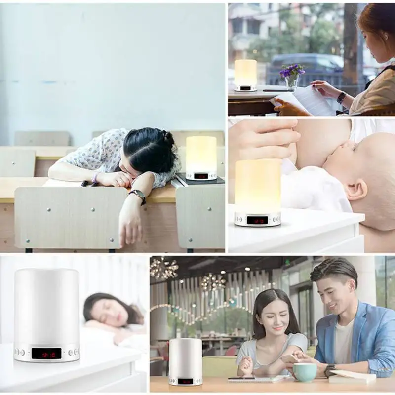 Colorful Stereoscopic Lossless Sound Quality Touch Sensor Bedside Lamp Sleep Night Light LED Wireless Bluetooth Speaker | Электроника
