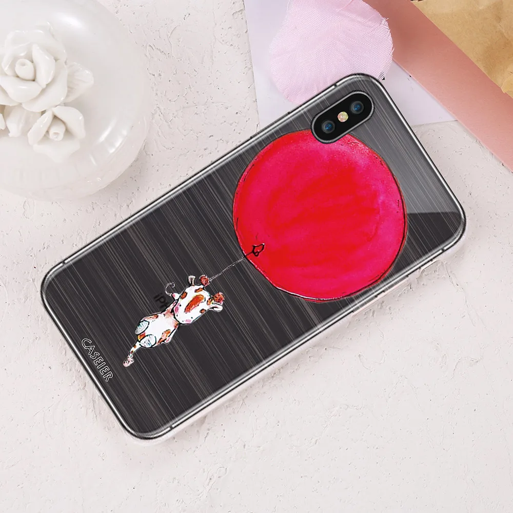 CASEIER милый мягкий чехол для телефона iPhone X 3D рельефный Силиконовый ТПУ 7 8 Plus милые