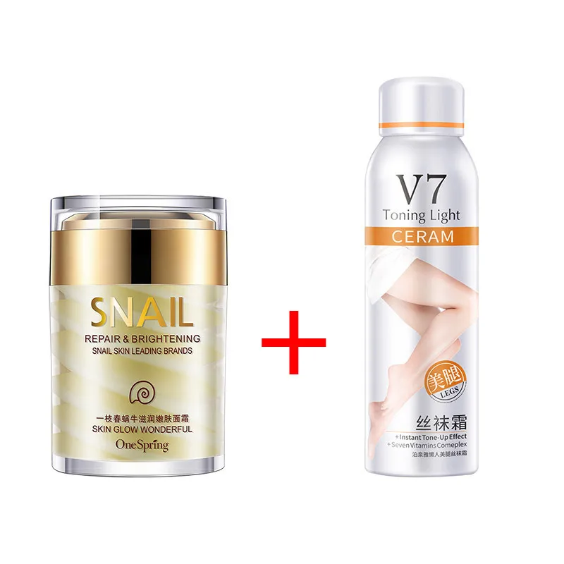 2 шт. OneSpring против морщин Улитка крем + BIOAQUA женские Invisible чулки жидкости колготки