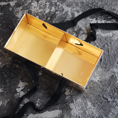 Gold 23x11x7cm 5 шт./лот, портативные коробки для цветов, складная бумажная коробка для цветов с ПВХ покрытием, упаковочная коробка для цветов, товары для упаковки - Цвет: Gold 23x11x7cm