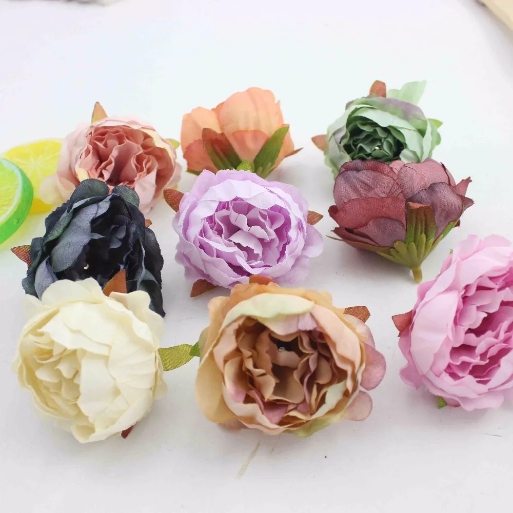 20 шт. искусственные шелковые цветы пиона 5 см|flowers for|flower for weddingflower head |