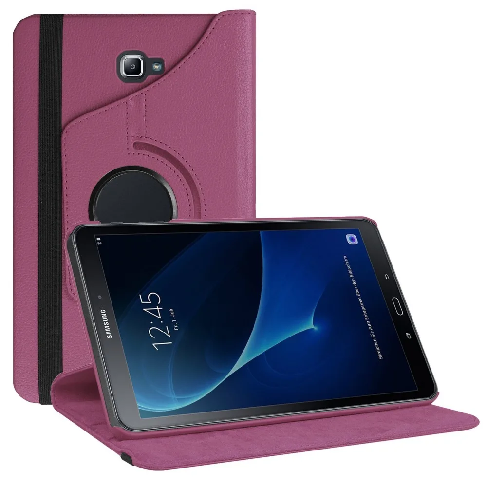 Чехол для Samsung Galaxy Tab A A6 10 1 2016 360 Вращающийся складной флип чехол из искусственной