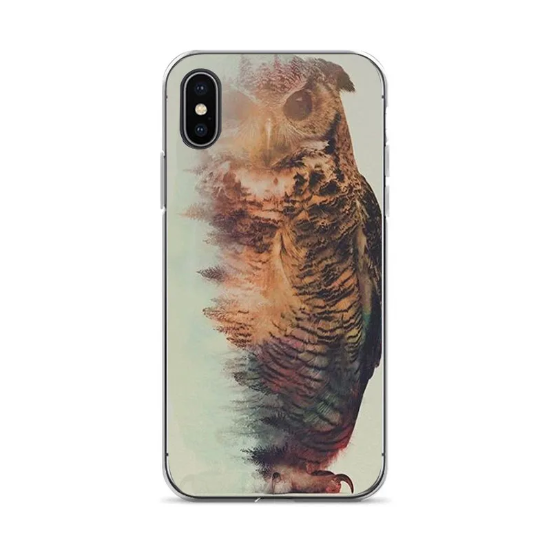 Чехол для iPhone 6 6s 6plus рождественский чехол телефона с милой совой любителей 7 Plus 6S 8