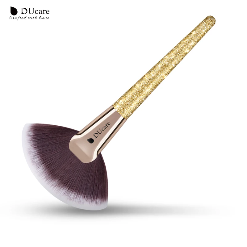 DUcare 1PCS Fan Brush Makeup Contour Highlight Thick Synthetic Hair High Quality Brushes for | Красота и здоровье