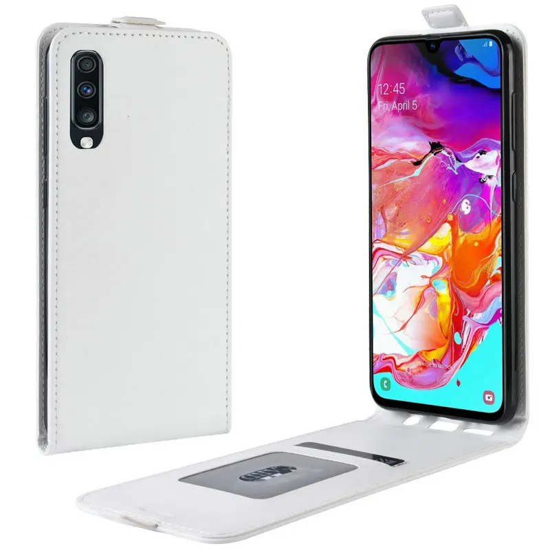 Брендированный флип-чехол из кожи для samsung Galaxy A70 A40 A30 A50 для samsung Galaxy A20e A20 A10 Ретро Бумажник чехол для телефона чехол