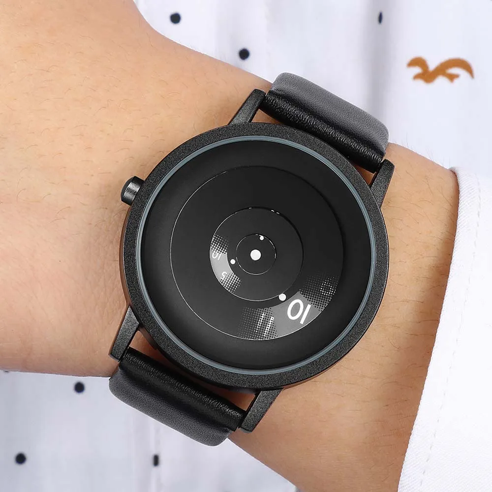 

WOONUN Mens Watches Top Brand Luxury Fashion Creative Sport Waterproof Quartz Watch Leather Band Relogio Masculino Hodinky