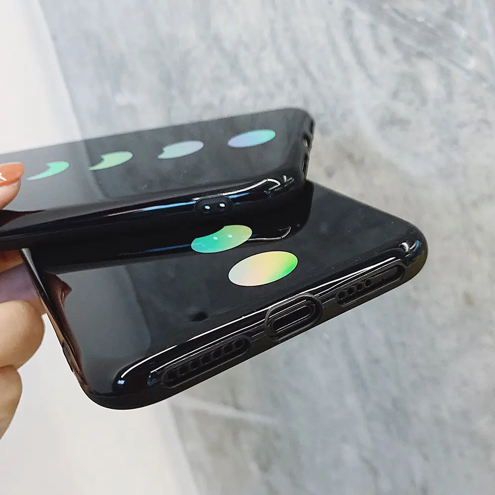 KISSCASE Laser Moon Eclipse чехол для iPhone XR XS Max X 7 8 закаленное стекло задняя крышка 6 6S Plus