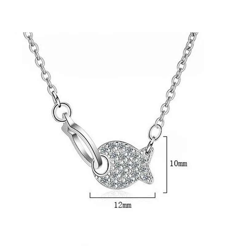 Новинка модное серебряное ожерелье Utimtree с подвеской в виде рыбы верхнее из