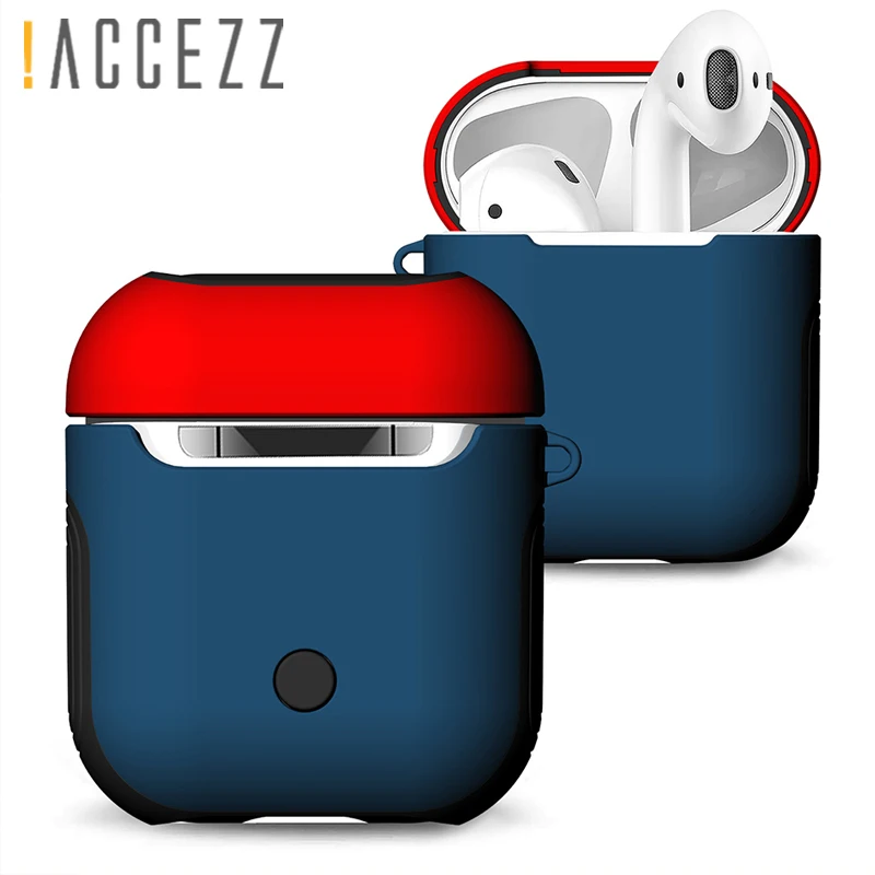 ! ACCEZZ TPU + PC для AirPod чехол Защитный Bluetooth беспроводные наушники аксессуары Apple Air pods