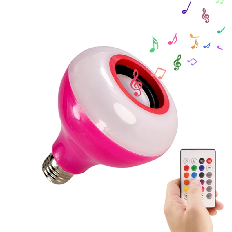 E27 умная Bluetooth Музыкальные лампочки светодиодная красочная лампочка